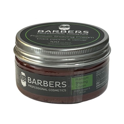 Barbers Black Pepper-Vetiver крем для бритья с тонизирующим эффектом, 100 мл